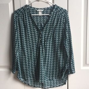 Palm leaves 3/4 length shirt***